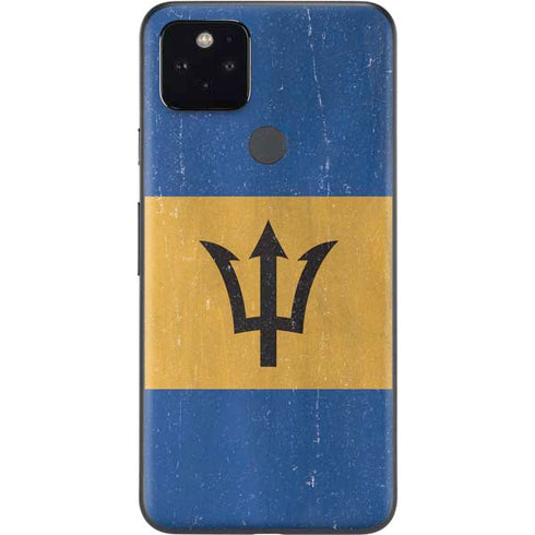 Barbados Flag Distressed Google Pixel 5 Skin